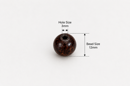 Round Bead - Dark Brown