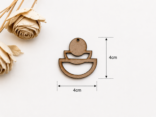 Earring MDF Cutout – Dome