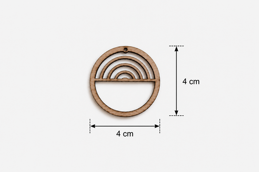 Earring MDF Cutout – Rainbow Hoop