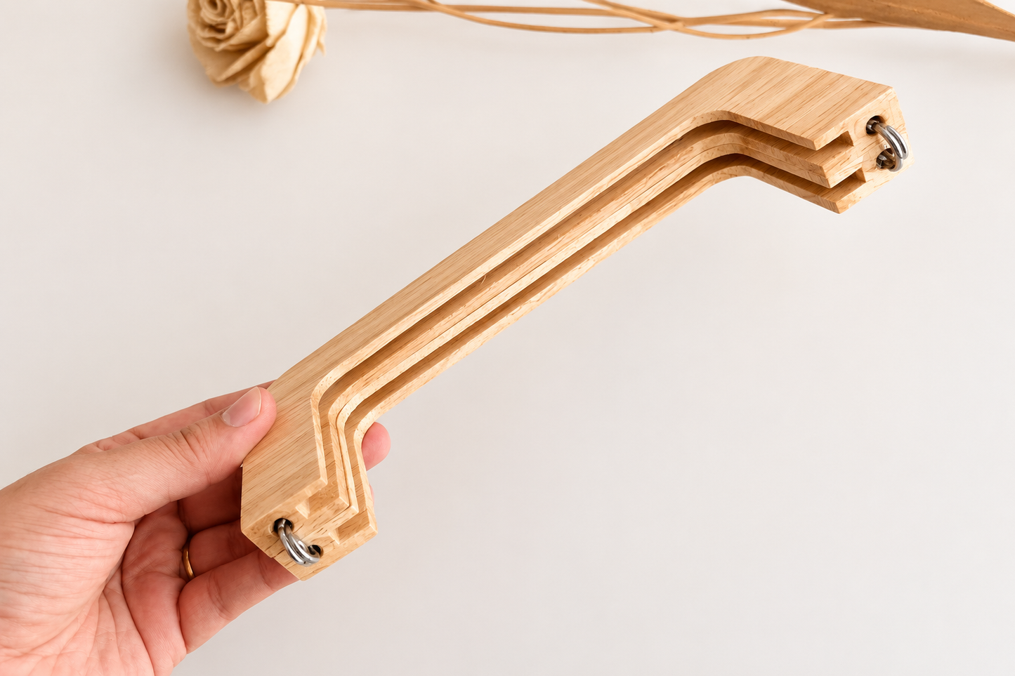 Wood Purse Frame - Beige