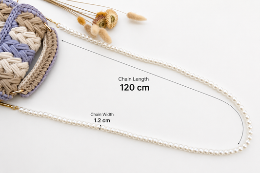 Long Pearl Bag Chain - 1 Pc