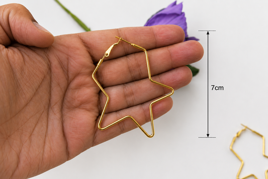 Earring Hoop - Star Shape