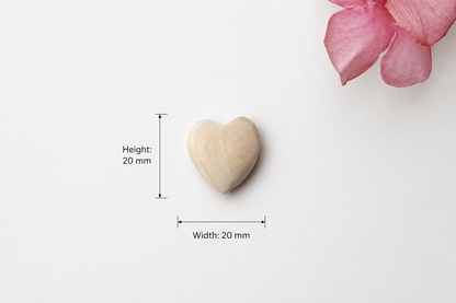 Wood Bead - 20mm - Heart