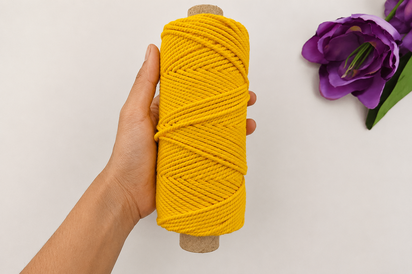 2 mm 3 Ply Twisted Gold Yellow
