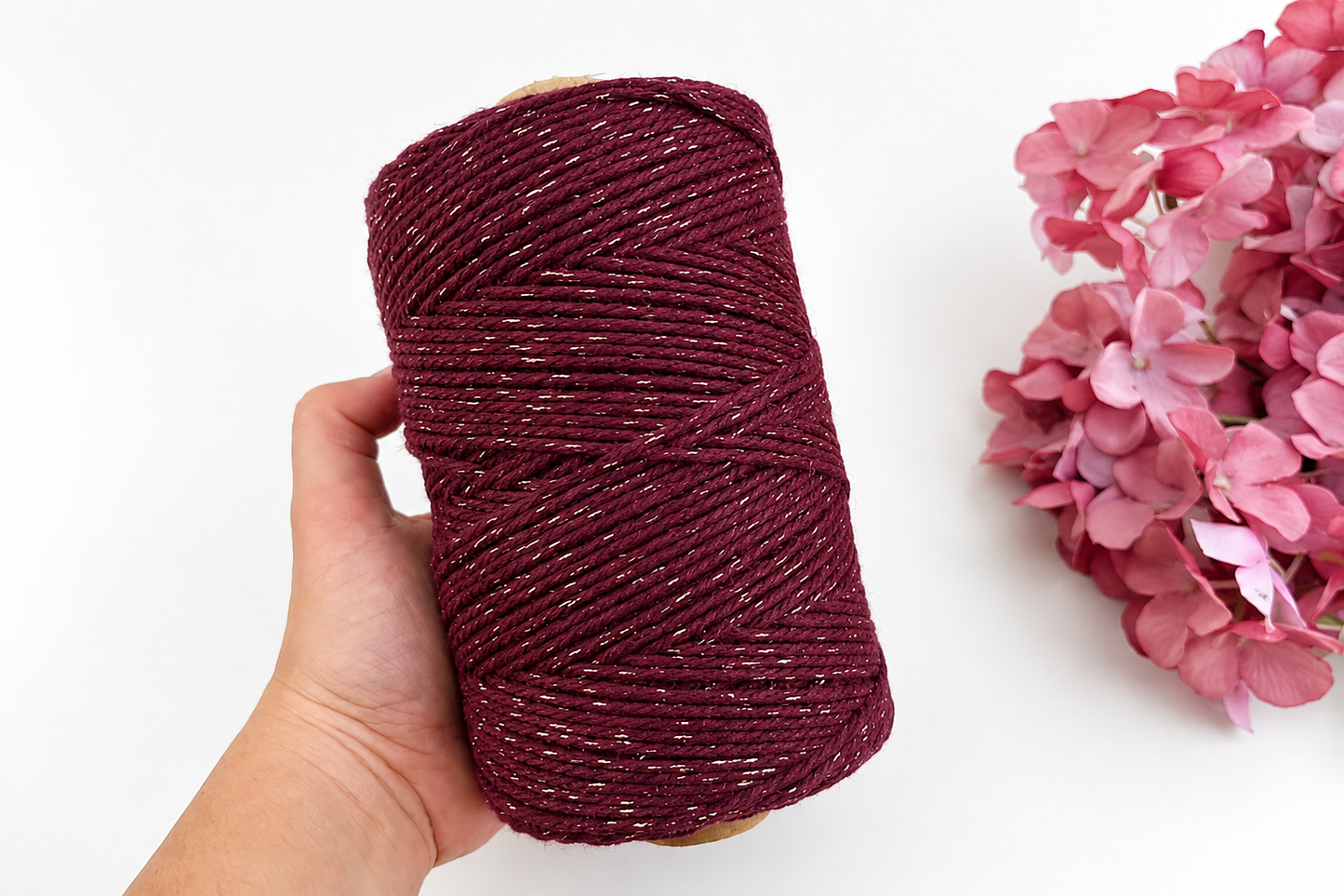2 mm Maroon + Gold Zari