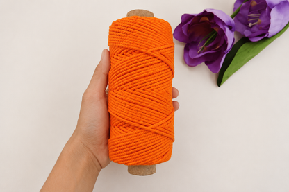 2 mm 3 Ply Twisted Orange