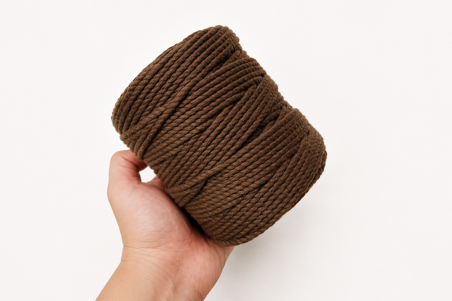 2.5 mm 3 Ply Twisted Chocolate Brown