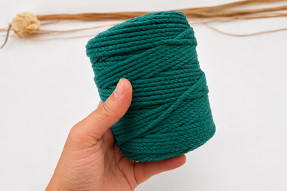 4 mm 3 Ply Twisted Dynasty Green
