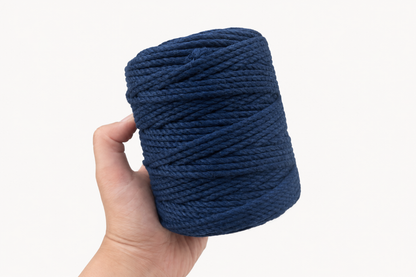 4 mm 3 Ply Twisted Navy Blue