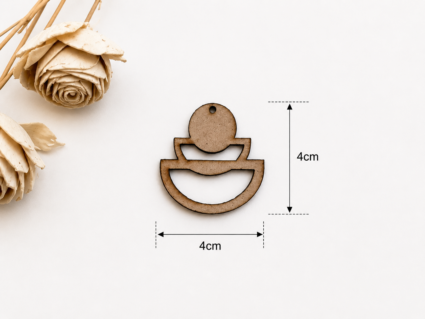 Earring MDF Cutout – Dome
