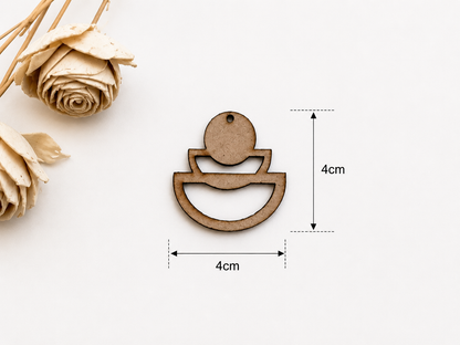 Earring MDF Cutout – Dome