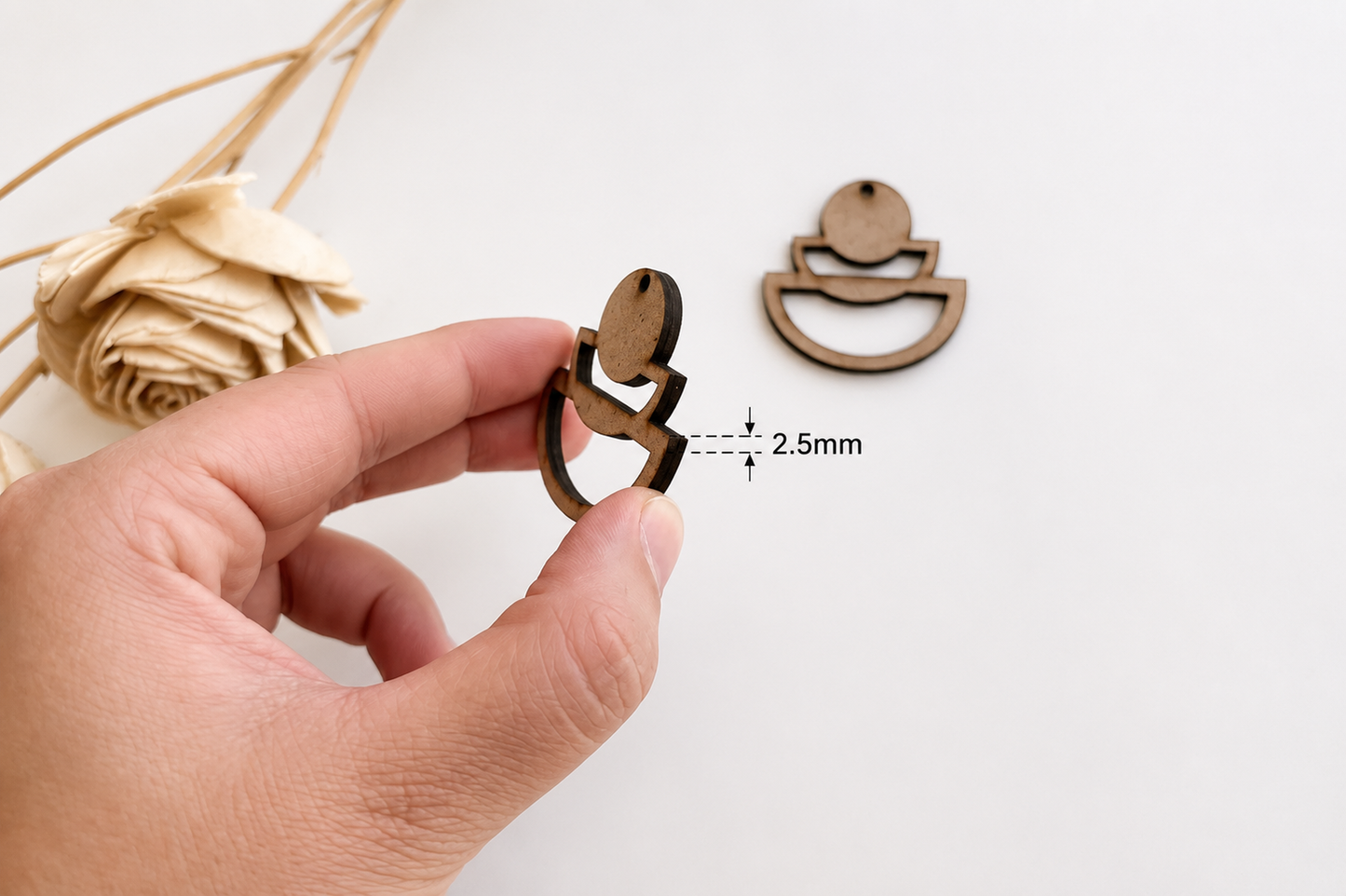 Earring MDF Cutout – Dome