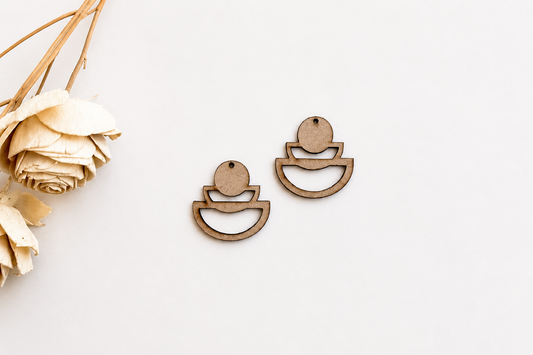 Earring MDF Cutout – Dome