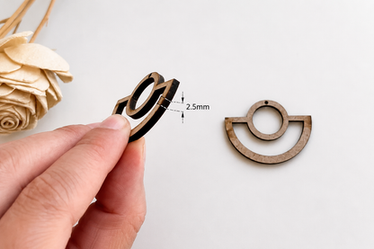 Earring MDF Cutout – Half Hoop