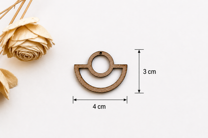 Earring MDF Cutout – Half Hoop