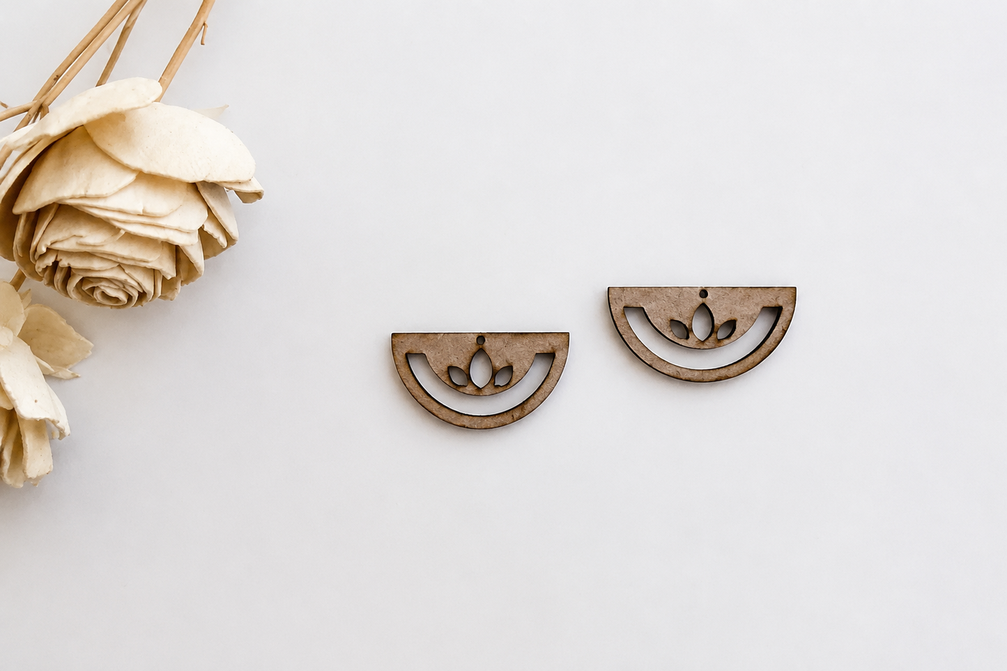 Earring MDF Cutout – Petal Arc