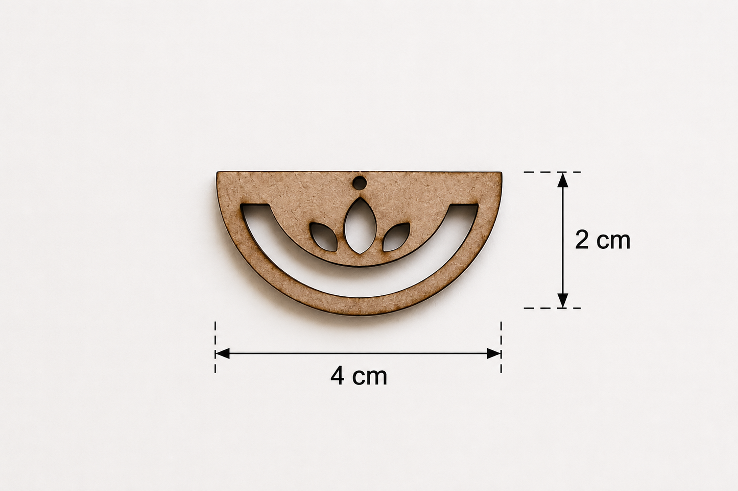 Earring MDF Cutout – Petal Arc