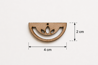 Earring MDF Cutout – Petal Arc