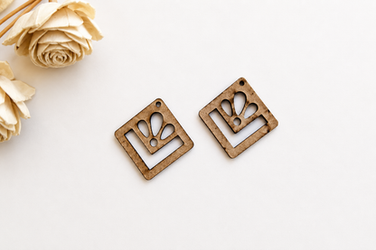 Earring MDF Cutout – Petal Block