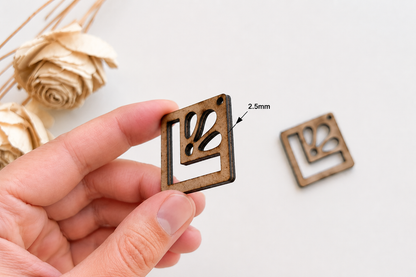 Earring MDF Cutout – Petal Block