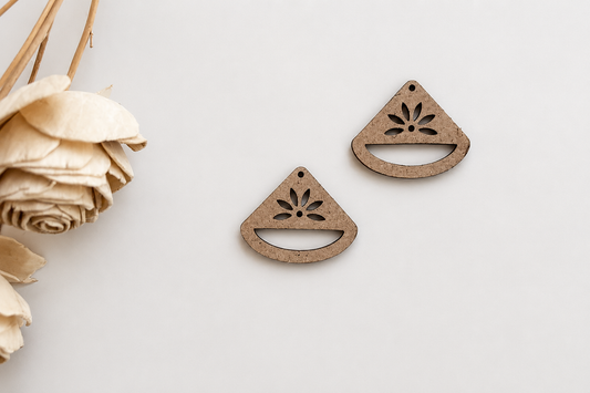 Earring MDF Cutout – Petal Drop