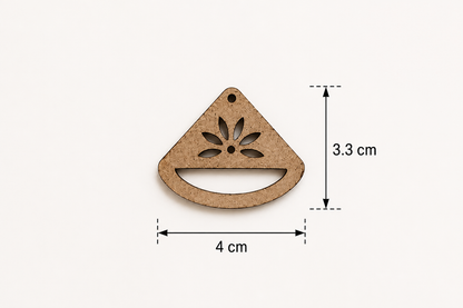 Earring MDF Cutout – Petal Drop