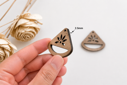 Earring MDF Cutout – Petal Drop