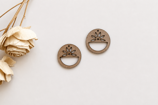 Earring MDF Cutout – Petal Hoop