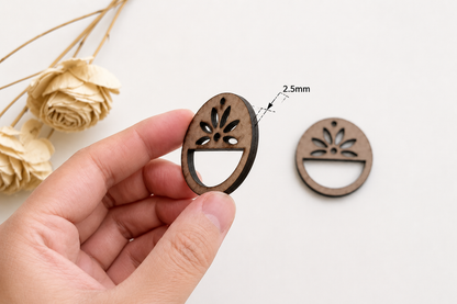 Earring MDF Cutout – Petal Hoop