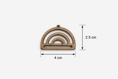 Earring MDF Cutout – Rainbow