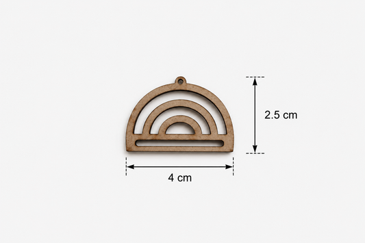 Earring MDF Cutout – Rainbow