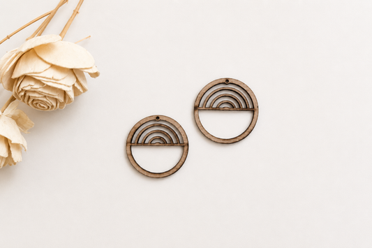 Earring MDF Cutout – Rainbow Hoop
