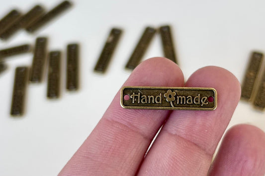 Handmade letter tag