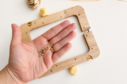 Wood Purse Frame - Beige