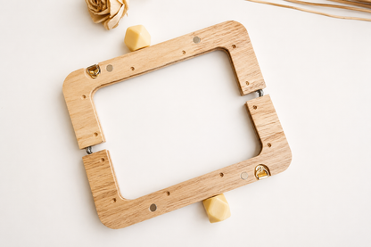 Wood Purse Frame - Beige