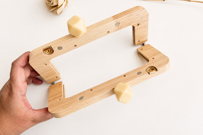 Wood Purse Frame - Beige