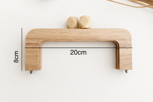 Wood Purse Frame - Beige