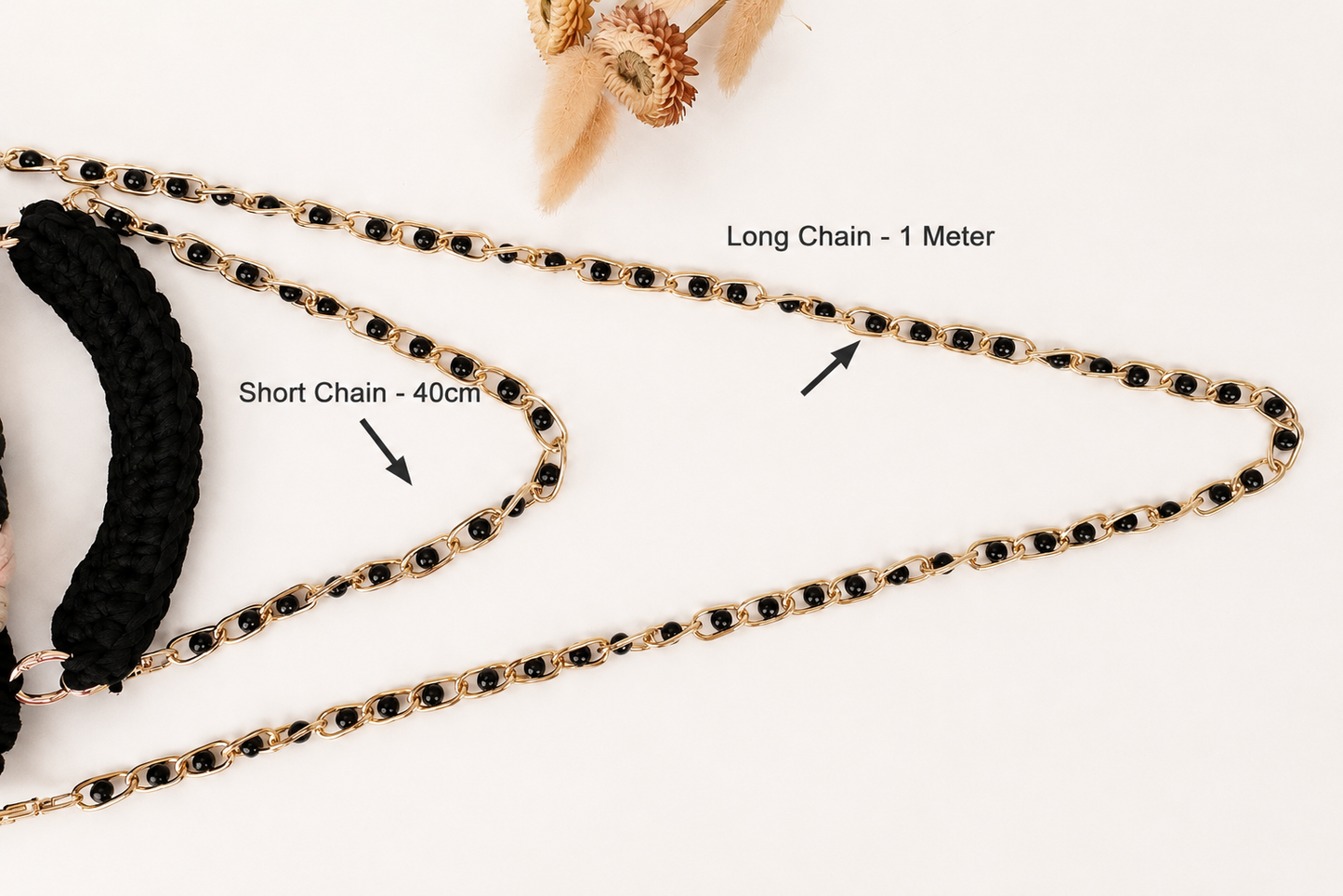 Golden Black Pearl Chain