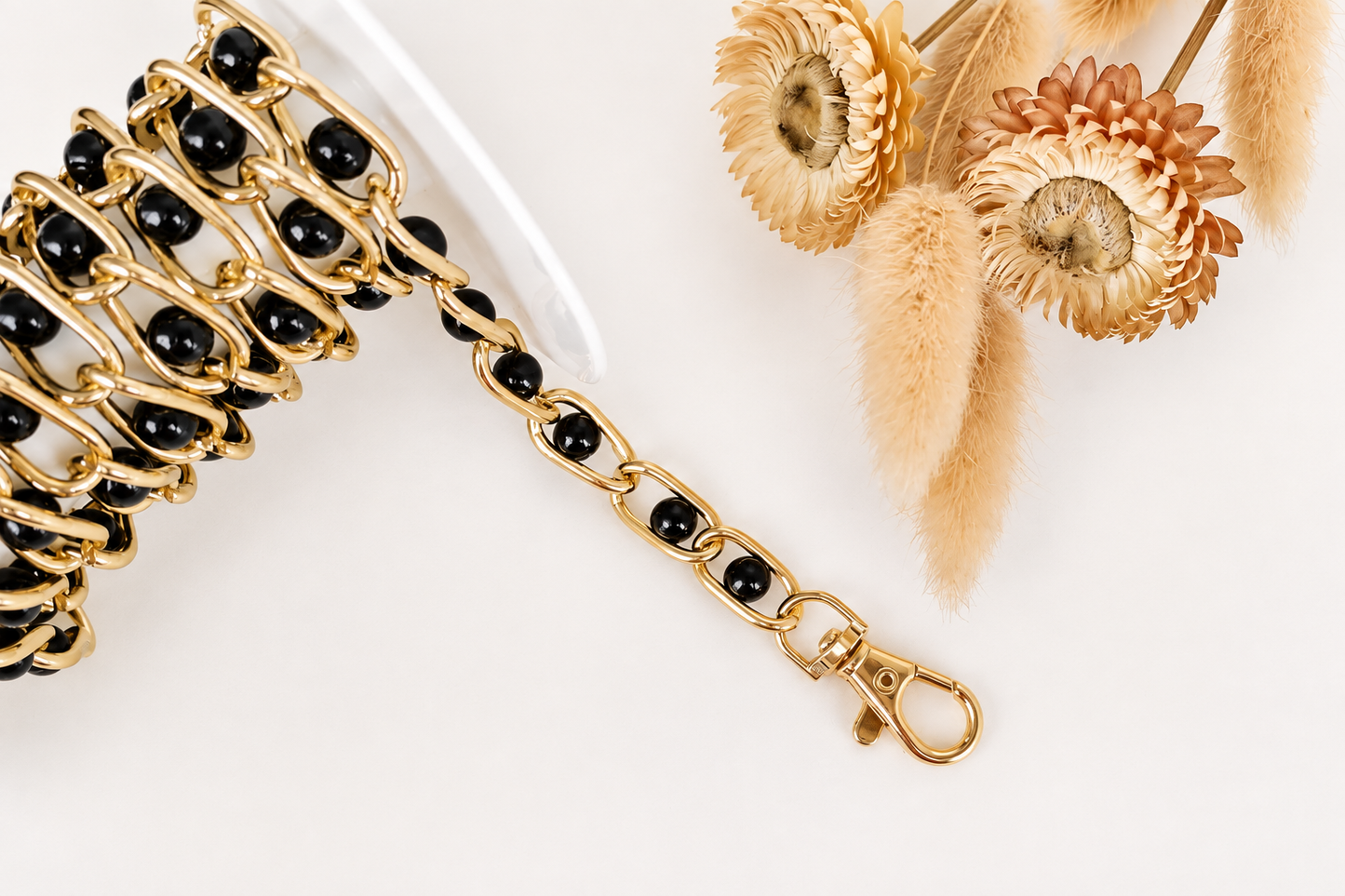 Golden Black Pearl Chain