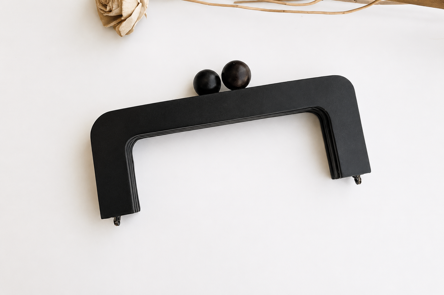 Wood Purse Frame - Dark Brown