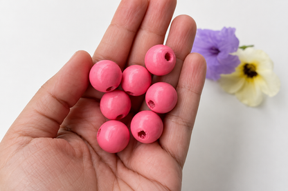 Colorful Round Bead - Bubblegum Pink