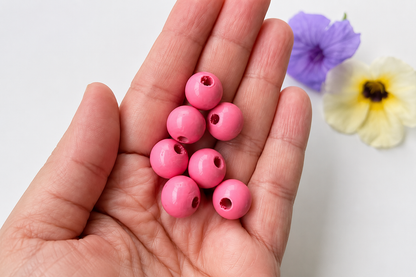 Colorful Round Bead - Bubblegum Pink