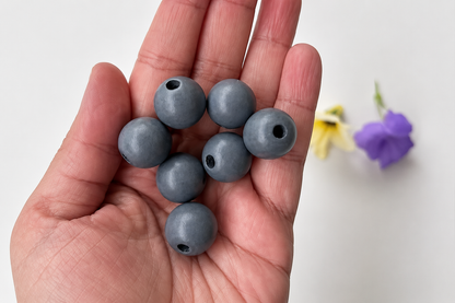 Colorful Round Bead - Dark Grey