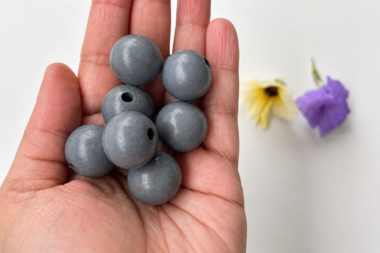 Colorful Round Bead - Dark Grey
