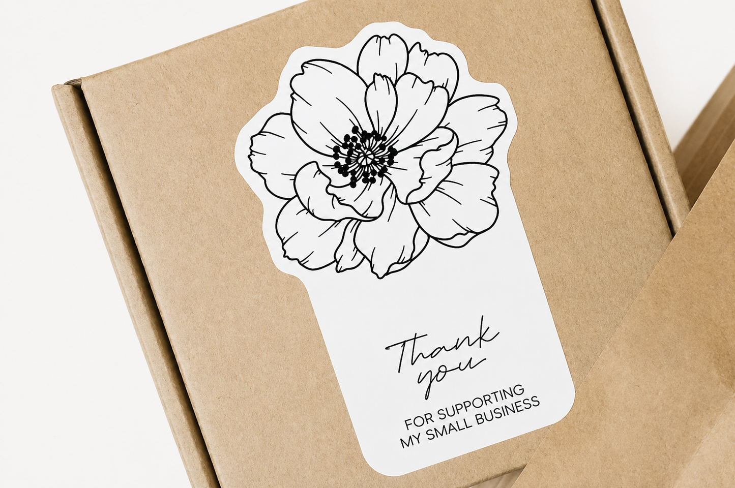 Flower Thank You Stickers