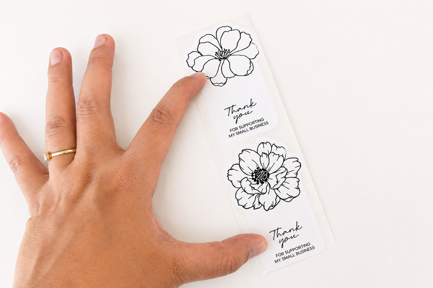 Flower Thank You Stickers