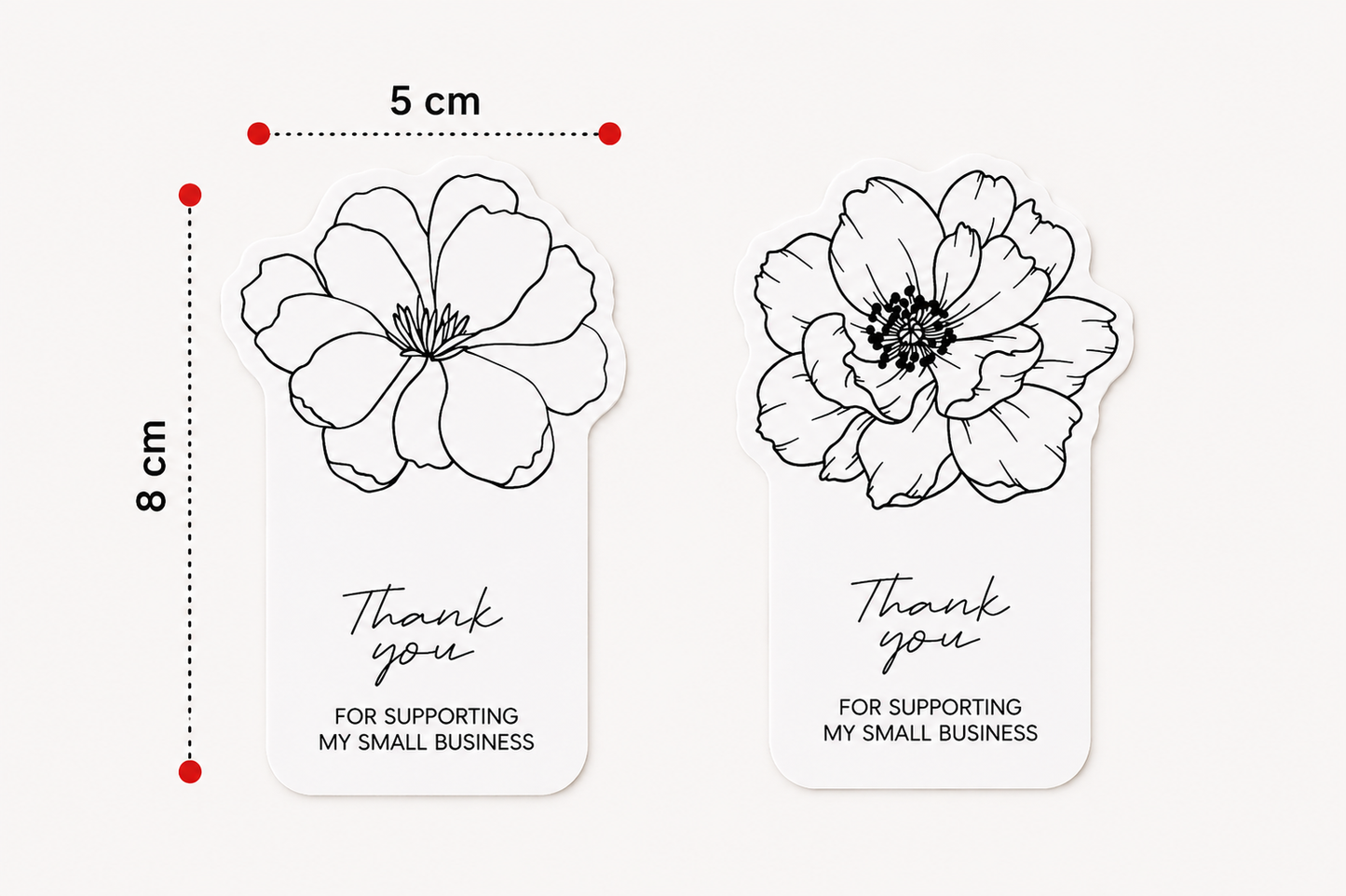 Flower Thank You Stickers