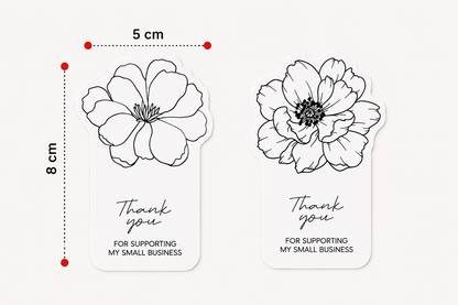 Flower Thank You Stickers