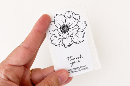 Flower Thank You Stickers