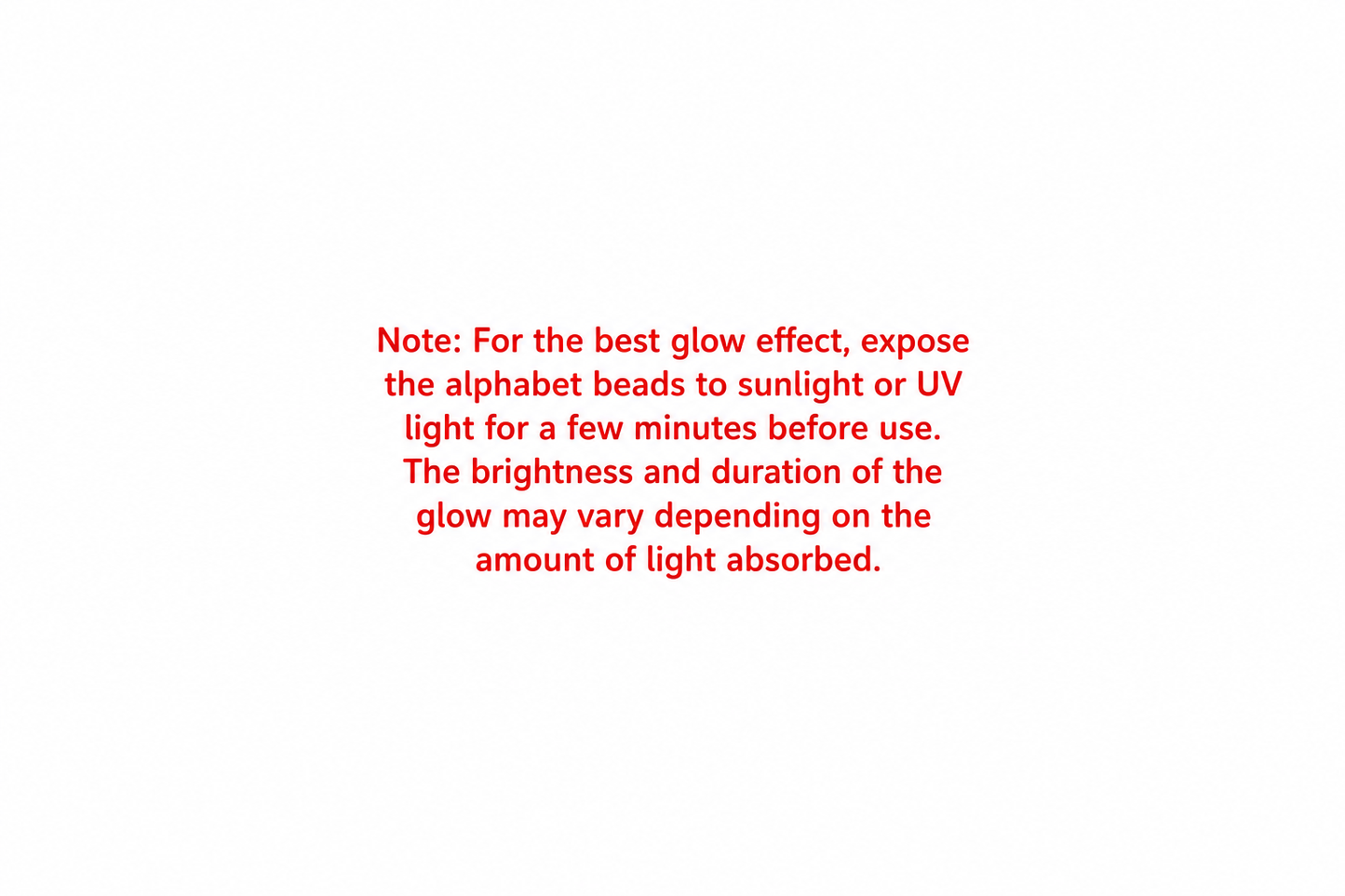 Luminous Alphabet Beads